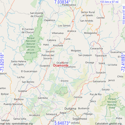 Ocamonte on map
