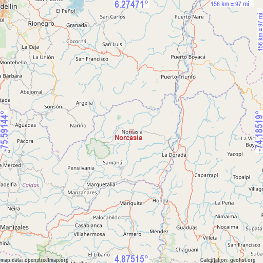Norcasia on map