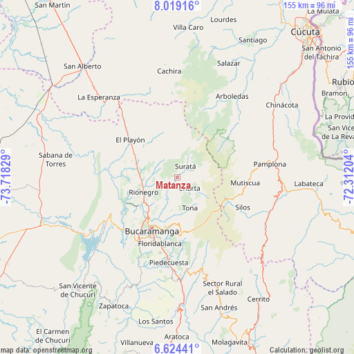 Matanza on map