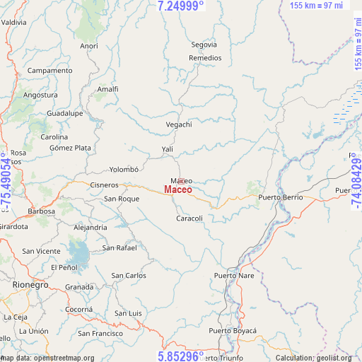Maceo on map