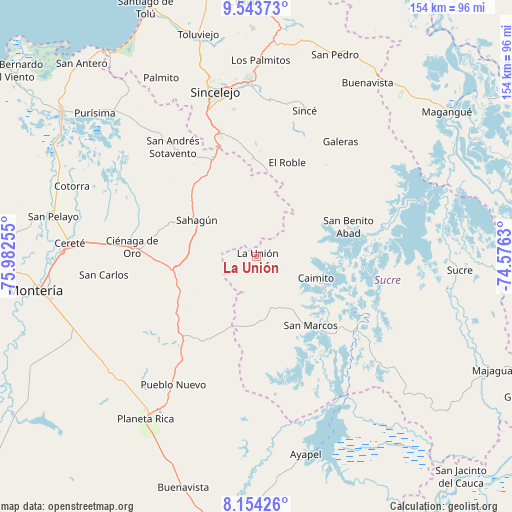 La Unión on map