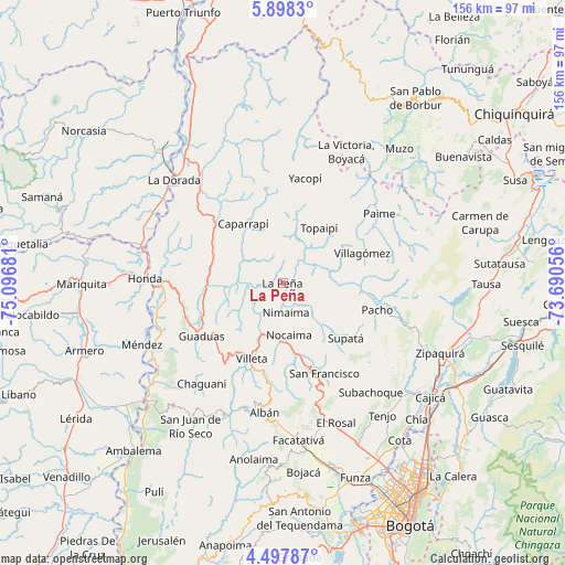La Peña on map