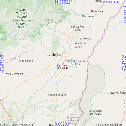 La Paz on map