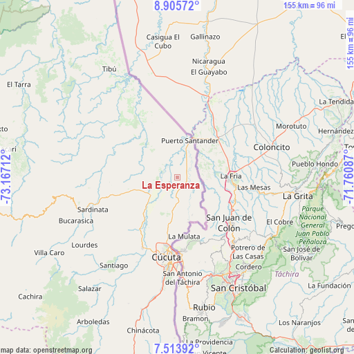 La Esperanza on map