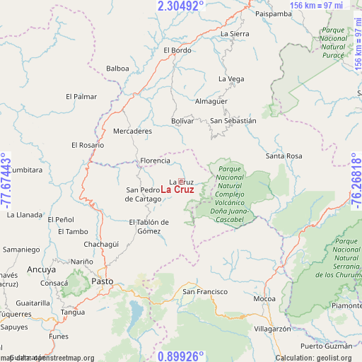 La Cruz on map