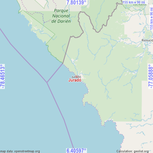 Juradó on map