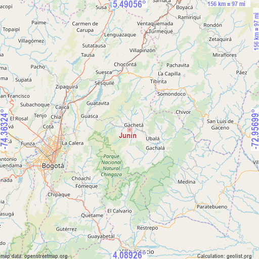 Junín on map