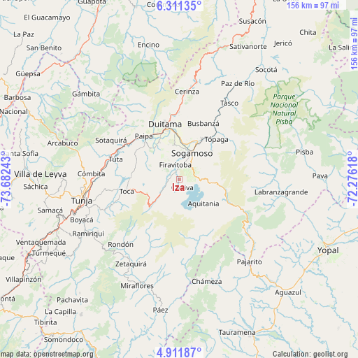 Iza on map