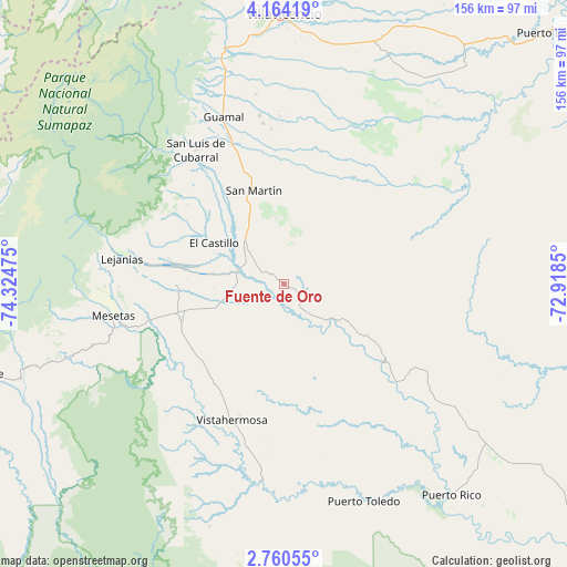 Fuente de Oro on map