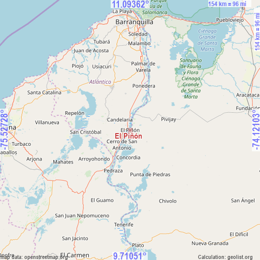 El Piñón on map