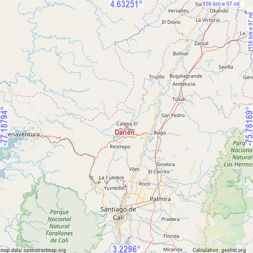 Darien on map