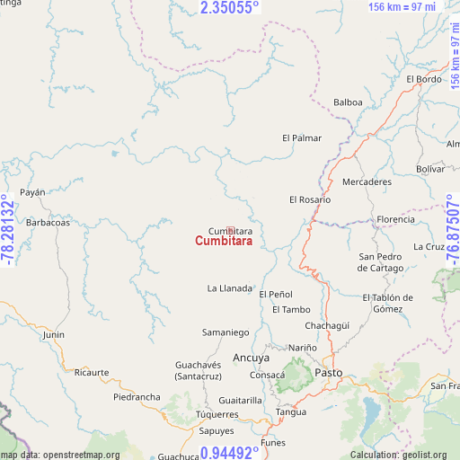 Cumbitara on map