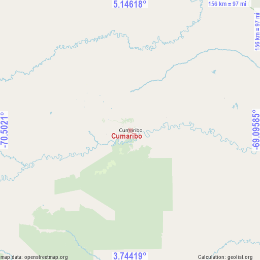 Cumaribo on map