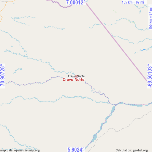 Cravo Norte on map