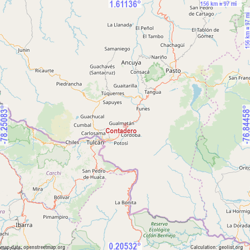 Contadero on map