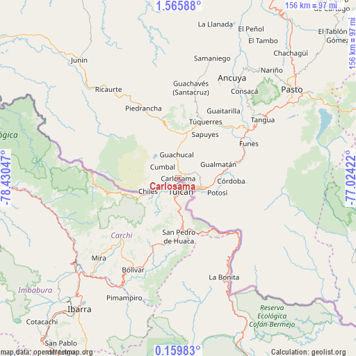 Carlosama on map