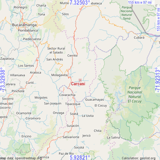 Carcasí on map