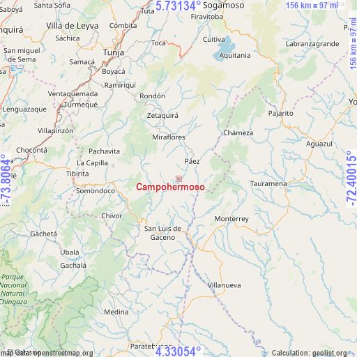 Campohermoso on map