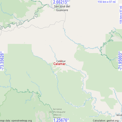 Calamar on map