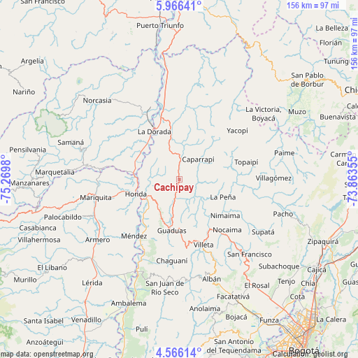 Cachipay on map