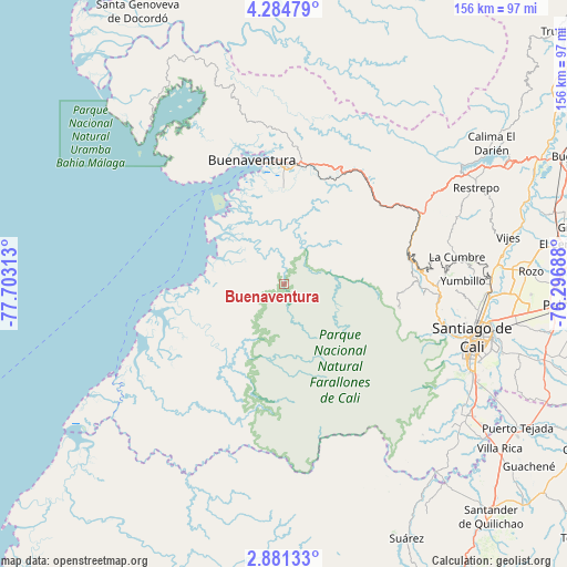 Buenaventura on map