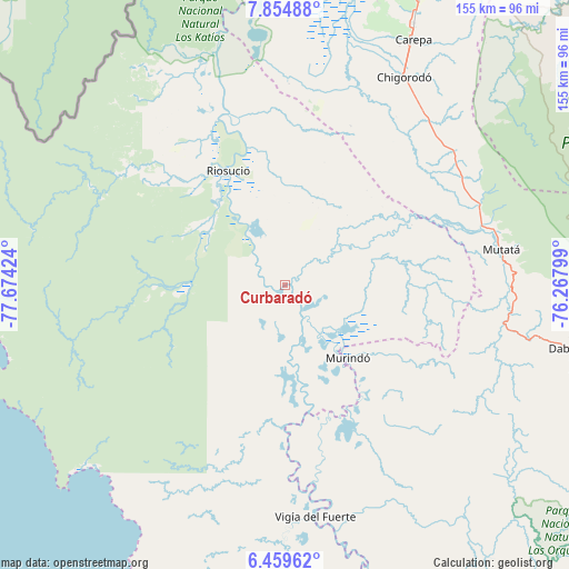 Curbaradó on map
