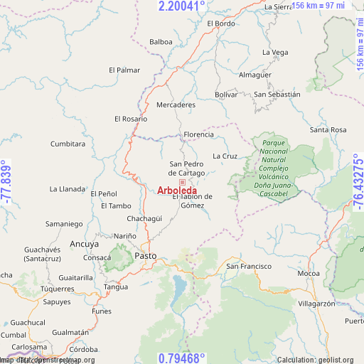 Arboleda on map