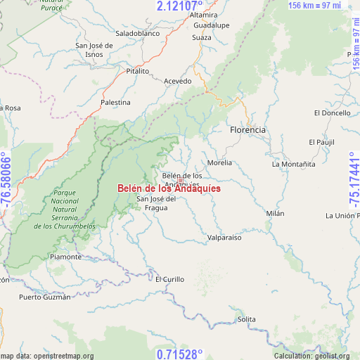 Belén de los Andaquíes on map
