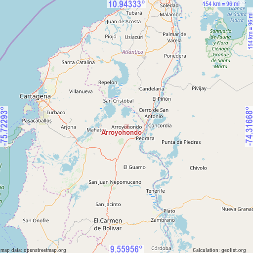 Arroyohondo on map