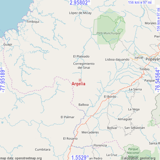 Argelia on map