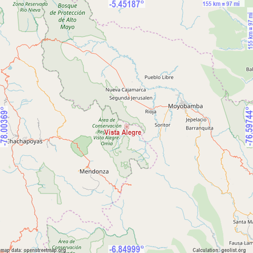 Vista Alegre on map
