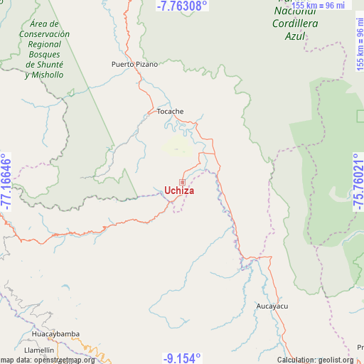 Uchiza on map