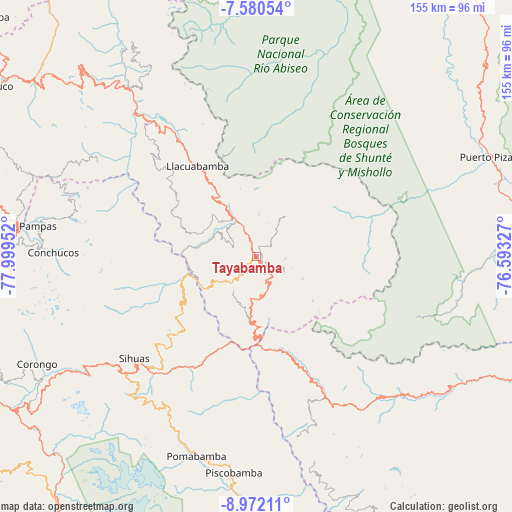 Tayabamba on map