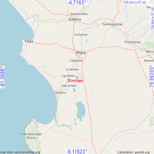 Sinchao on map