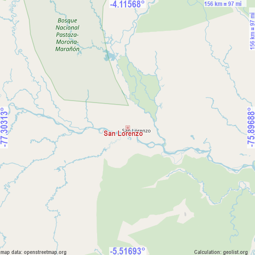 San Lorenzo on map