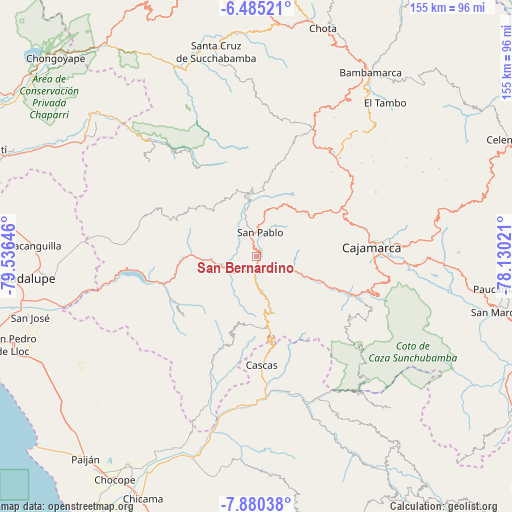 San Bernardino on map