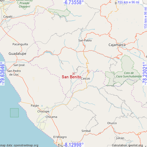 San Benito on map