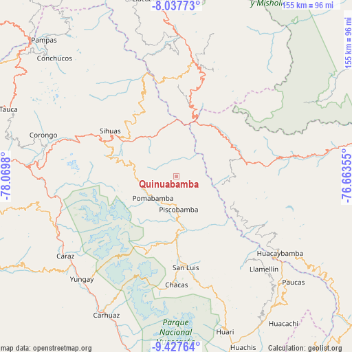 Quinuabamba on map