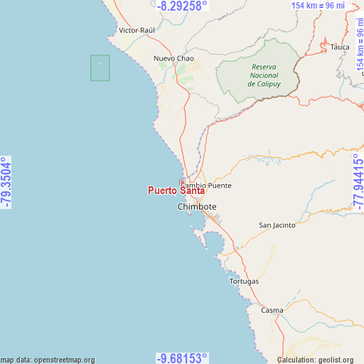 Puerto Santa on map