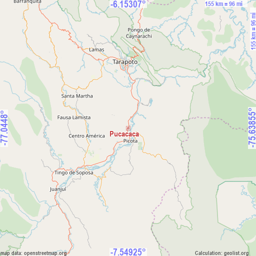 Pucacaca on map