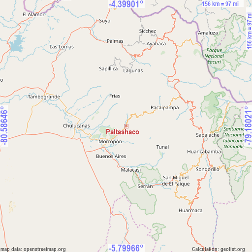 Paltashaco on map