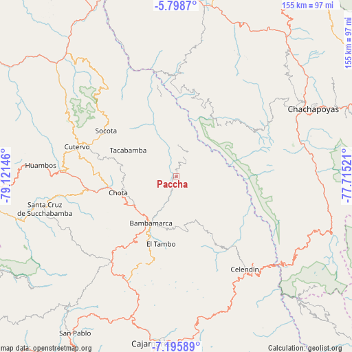 Paccha on map