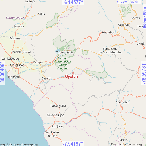 Oyotún on map