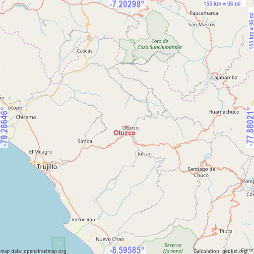 Otuzco on map