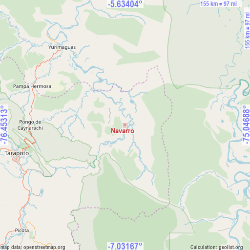 Navarro on map