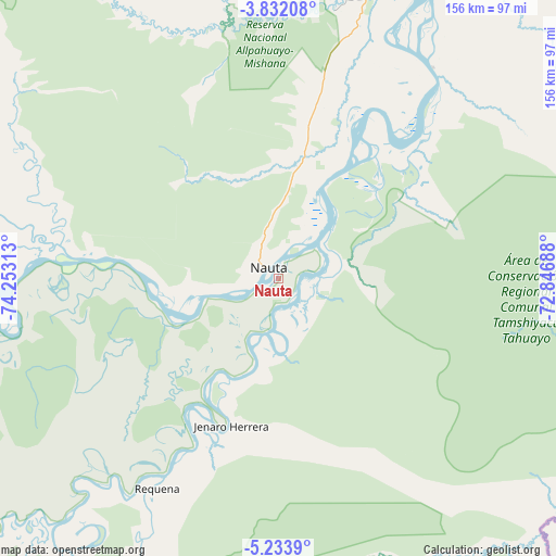 Nauta on map