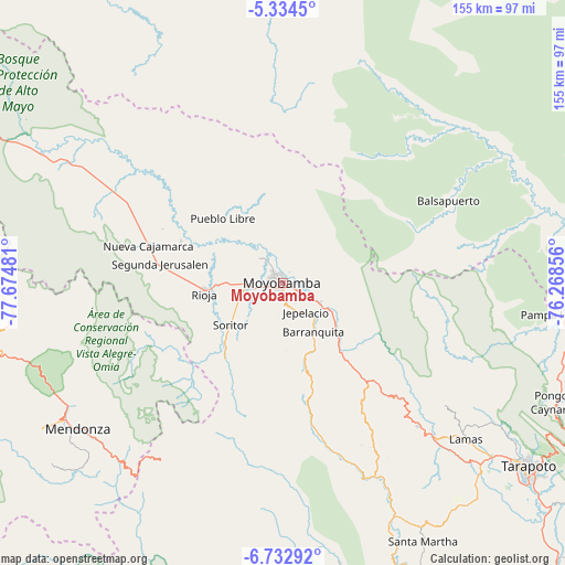 Moyobamba on map