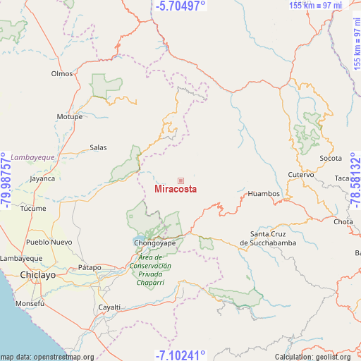 Miracosta on map