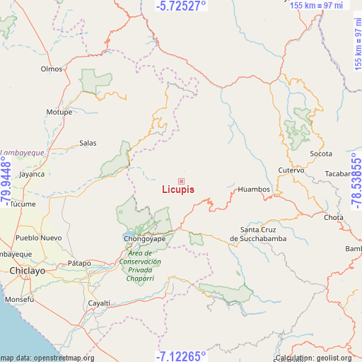 Licupis on map