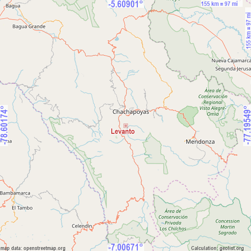 Levanto on map